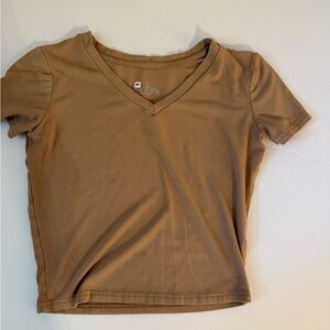 V-Neck Brown Women's Top
